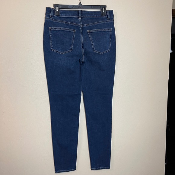 Talbots Flawless Five Pocket Jeggings Dark Wash Blue Stretch 6 - Picture 2 of 8